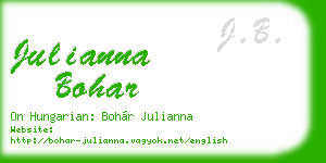 julianna bohar business card